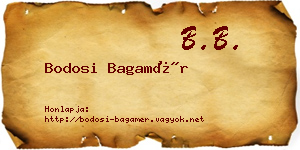 Bodosi Bagamér névjegykártya